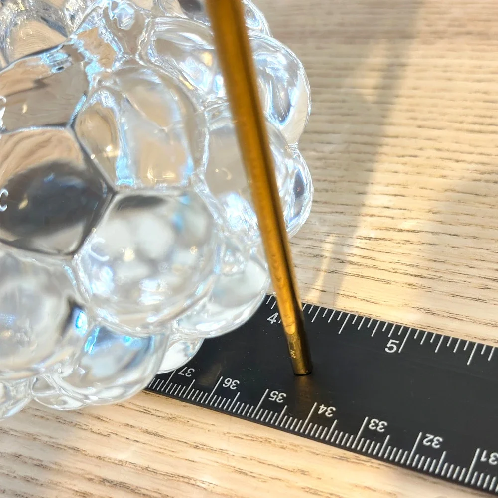 Orrefors Raspberry Art Glass Votive Candle Holder Tealight Bubble Texture Modern